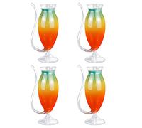 EESLL Bicchiere da vino, set di 4 bicchieri da vampiro creativi, bicchieri da cocktail con cannuccia, tazza di succo di frutta, bicchieri da vino in vetro trasparente, 250 ml