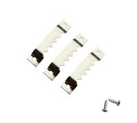 EesTeck Confezione da 50 ganci grandi a dente di sega in acciaio per quadri, con viti, soluzioni per appendere quadri, orologi, quadri, opere d'arte, cornici per foto, colore argento