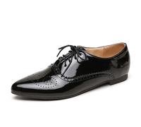 Eestfy Oxford Basse Calzata Larga Donna Traforate Punta Decorata Lacci