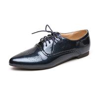 Eestfy Oxford Basse Calzata Larga Donna Traforate Punta Decorata Lacci