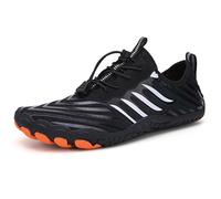Eestfy Scarpe Acquatiche A Piedi Nudi per Uomini Donne Cinturino Regolabile & Maglia Asciugatura Rapida Sneakers Acquatiche Leggere Allenatori da Corsa per Nuoto Spiaggia,A3 Black,37 EU