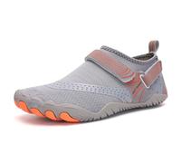 Eestfy Scarpe Acquatiche per Donne Uomini Asciugatura Rapida Sneakers Acquatiche Fori di Drenaggio Chiusura A Gancio E Asola Scarpe da Nuoto Spiaggia Guado Suola Antiscivolo,A021gray,46 EU
