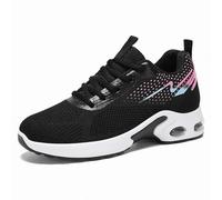 Eestfy Scarpe da Corsa Leggere in Rete da Donna, Sneakers Traspiranti con Cuscino d'Aria e Ammortizzazione, Ideali per Allenamento e Passeggio,Nero,39 EU