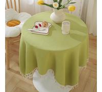 Eestfy Tovaglia in Nappa di Cotone e Lino - Impermeabile e antimacchia - Lavabile in Lavatrice - Perfetta per tavoli da Pranzo o da caffè Moderni,Grass Green,140x240cm