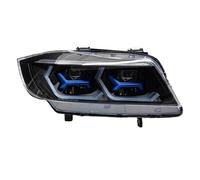 EEUNKT Fari anteriori for auto compatibili con la serie 3 E90, fari a LED 2005-2012, indicatori di direzione, abbaglianti, proiettore Angel Eye, lente frontale(Originales halogen)