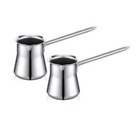 Eeuye 2 Pezzi Caffettiera Turca 15oz Chai Pot Arabo Pot Briki Caffettiera Latte Burro Cioccolato Sciogli Scaldavivande