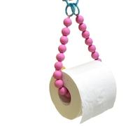 Eeuye Scatola Porta Fazzoletti con Perline Appese, Porta Carta Igienica, Catena per Cellulare, Organizer per La Casa, Decorazione per il Bagno, Parti Rosa