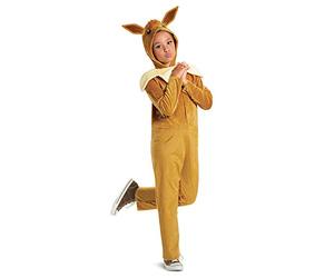 Eevee - Costume Pokemon per bambini, tuta con cappuccio ufficiale Pokemon con orecchie
