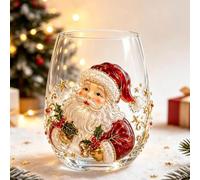 Eevhrqw Christmas 3d Wine Glass Collection Gift Box Set,calice Da Vino 3d Natale (D)