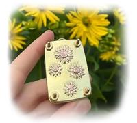 Eevhrqw Micro Flower Press,Mini Flower Embosser,Functional Micro Flower Press Locket, Botanical Art & Crafts DIY Metal Embossing, The Best Gift for Plant Lovers And Craft Lovers