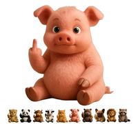 Eevhrqw Middle Finger Plush Animal Toy,attitude Animal, Highland Cow,Funny Soft Finger Animals,Stress Relief Decor Gift,Unique Gifts for Home Office Decor-J