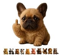 Eevhrqw Middle Finger Plush Animal Toy,attitude Animal, Highland Cow,Funny Soft Finger Animals,Stress Relief Decor Gift,Unique Gifts for Home Office Decor-A