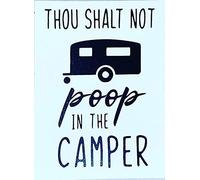 Eeypy Targa da parete in metallo con scritta in lingua inglese "Thou Shalt Not Funny Camper"