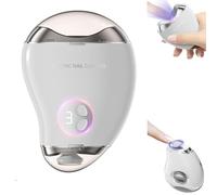 EEYZD Tagliaunghie elettrico automatico 2 in 1,tagliaunghie ricaricabile tramite USB,estrattore di polvere per unghie,contenitore clip unghie per assistenti,bambini,anziani,adulti,Bianca