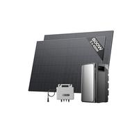 EF ECOFLOW Kit solare STREAM CA, batteria da 1,92 kW con pannelli solari rigidi da 400 W*2 e microinverter, uscita 1200 W, plug-and-play, controllo intelligente con TOU & IA