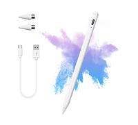 EFaith Penna per Tablet, Pennino capacitivo universale con 2 punte di ricambio, penna per iPad/Mini/Air/iPhone Smartphone/Android/iOS Penna Touch Tablette - Bianco