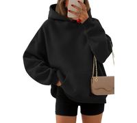 EFAN, Felpe con Cappuccio da Donna, Felpe Oversize, Pullover, Maglioni in Pile a Maniche Lunghe, Inverno e Autunno, Abiti alla Moda Y2k, Nero, X-Large