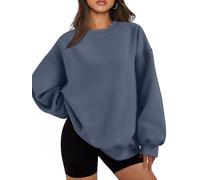 EFAN Felpe Oversize da Donna Felpe con Cappuccio in Pile Maglioni Girocollo Top Casual Comodi Abiti Autunnali Moda Abiti Invernali 2024, Grigio Blu., X-Large