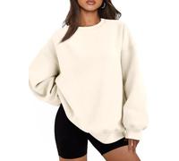 EFAN Felpe Oversize da Donna Felpe con Cappuccio in Pile Maglioni Girocollo Top Casual Comodi Abiti Autunnali Moda Abiti Invernali 2024, Albicocca, Large