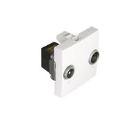 Efapel 45554SBM Presa R-TV finale serie 2 moduli bianco opaco