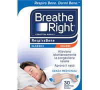 30X CEROTTI NASALI CLASSICI GRANDI BREATHE RIGHT ORIGINAL RESPIRA BENE