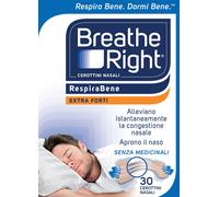 Cerottini Nasali Respirabene Extra Forti Breathe Right 30 Pezzi