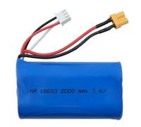 EFASO Batteria 7.4V 2000mAh 2 celle con spina XT30 per escavatore Amewi