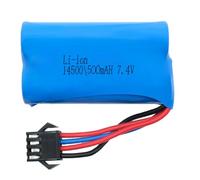 EFASO Batteria Lipo 7,4 V 500 mAh per escavatore a pala 1:14 Huina 1535 S1573 con 4 pin spina Huina 1535 batteria
