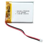 EFASO Batterie da 3,7 V, ordinate in base alle proporzioni, diverse misure e spine (spina 503035 3,7 V 530 mAh, PCM, JST PH1.25-2P Plug)