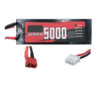 EFASO Pacco Batteria LiPo 7,4 V 5000 mAh 2S Deans T-Plug Hardcase