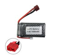 Efaso Power-Batteria 7,4V 1600 MAH li-Po Adatto per XLH 9125, Wltoys 12428 12429