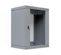EFB 19" - Alloggiamento da parete X-Rack con porta in vetro, 400-600 mm, 15U, colore: Grigio