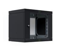 EFB 19" - Alloggiamento da parete X-Rack con porta in vetro, 400-600 mm, 9U, colore: Nero