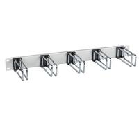 EFB-Elektronik 19" 1HE Pannello di gestione dei cavi, 5 staffe in plastica, grigio