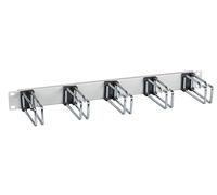 EFB-Elektronik 19" 1HE Pannello di gestione dei cavi, 5 staffe in plastica, grigio
