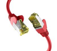 EFB-Elektronik - Cavo di rete CAT. 6a fino a 10 Gb - Cavo Ethernet LAN da 3 m con protezione jack e antipiega - Connettore RJ45, schermatura S/FTP PIMF - Rosso