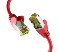 EFB-Elektronik - Cavo di rete CAT. 6a fino a 10 Gb - Cavo Ethernet LAN da 0,15 m con protezione jack e antipiega - Connettore RJ45, schermatura S/FTP PIMF - Rosso