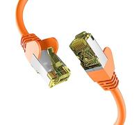 EFB-Elektronik - Cavo di rete CAT. 6a fino a 10 Gb - Cavo Ethernet LAN da 0,25 m con protezione jack e antipiega - Connettore RJ45, schermatura S/FTP PIMF - Arancione