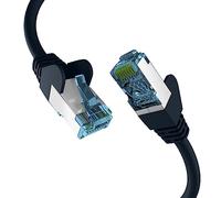 EFB-Elektronik - Cavo di rete CAT. 7 fino a 10 Gb - Cavo Ethernet LAN da 0,15 m con protezione jack e antipiega - Connettore RJ45, schermatura S/FTP PIMF - Nero