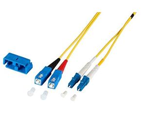 EFB-Elektronik Duplex Jumper LC-SC 9/125, OS2, LSZH, Yellow, 2.0 mm, 10 m