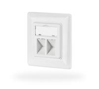 EFB-Elektronik Presa di rete a 2 prese per Keystones, bianco, RAL 9003