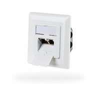 EFB-Elektronik Presa di rete CAT6a, da incasso, 2 prese RJ45,