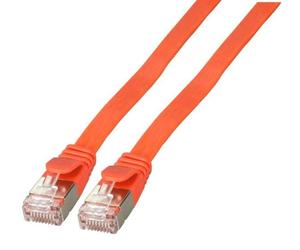 EFB-Elektronik RJ45 Flat Patch Cable U/FTP Cat.6A PVC Red 500MZh 10Gbit 5.0m Lon