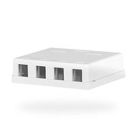 EFB-Elektronik - Scatola di collegamento Keystone - compatibile con rete, multimediale e TV/SAT - 4 porte - bianco