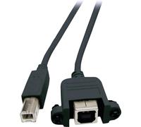 EFB-Elektronik USB 2.0 Extension B-B Male Socket 1.0 m Black Classic