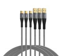 EFB-Elektronik USB-A to USB-C Charging Cable Set 60W Fast Charge - 3 Pack (2 Met