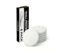 Efbock Fermaporta da parete, 8 cm, in silicone bianco, per pomelli e maniglie, autoadesivi in gomma con riduzione del rumore, installazione senza trapano, confezione da 6