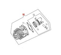 EFCO CILINDRO COMPLETO PER MOTOSEGA MTT 2500 E OLEOMAC GST 250 ORIGINALE