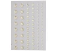 efco Halfbeads Acrilico Autoadesivo Rotondo 3 5 7 mm 72 pz Color, Crema Perla, 21 x 15 x 2 cm