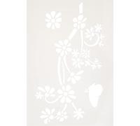 Efco, Stencil a Farfalla (3 Disegni), Modello in plastica, Trasparente, Formato A5.